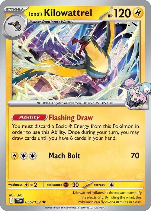 Journey Together Holo Iono's Kilowattrel #55/159